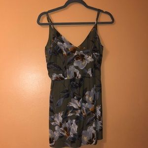 Romper, green with flowers